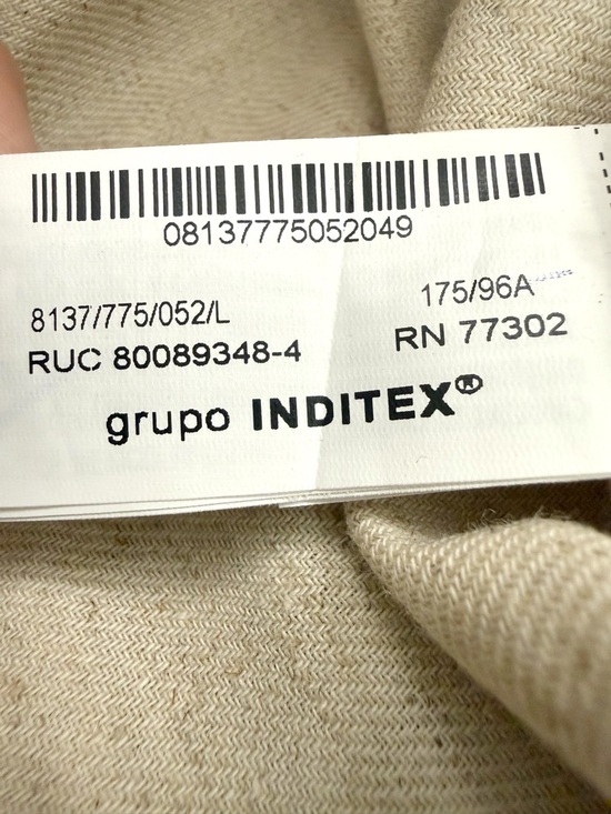 NWT Zara Belted Linen Blend Midi Dress in Tan size L - Picture 16 of 17